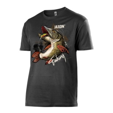 SHIRT JAXON NATURE CZARNA SZCZUPAK размер XL