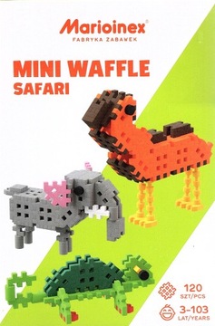 KLOCKI Marioinex Fabryka Zabawek Mini Waffle SAFARI 120 szt.