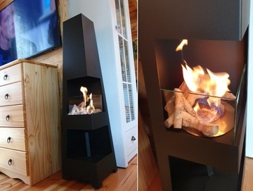 Угловой садовый биокамин FOREST, отдельно стоящий XL