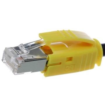 Wtyk z osłonką RJ45 6 6A FTP żółta Telegartner