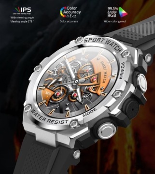 МУЖСКИЕ ЧАСЫ SMARTWATCH HD 1,5 ДЮЙМА SPORT BT С ОГРОМНОЙ АККУМУЛЯТОРНОЙ БАТАРЕЕЙ 800 мАч PL