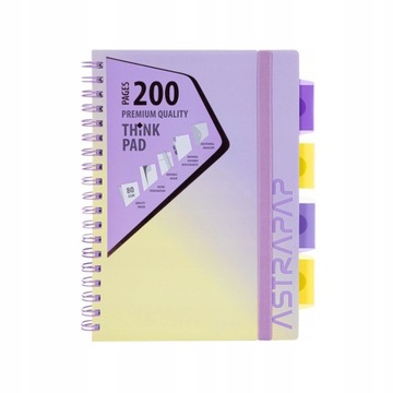 kołozeszyt B5 200 str. kratka PP Pastel Ombre 5742