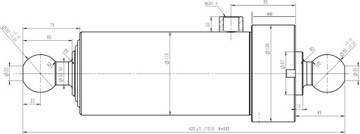 ST-3 580 HL 8011 Привод L=425мм + ДВА РАЗЪЕМА И БЕЗОПАСНОСТЬ