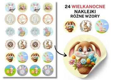 Naklejki urodzinowe prezenty torebki upominki do żłobka przedszkola 24 szt