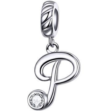 Charms Koralik Bransoletki LITERA P srebro pr.925