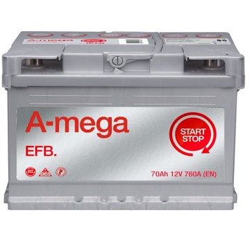 Akumulator AMEGA EFB12V 70Ah 760A Start/Stop