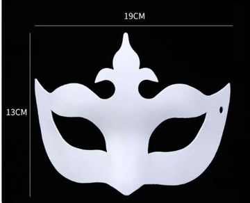 6 x КАРНАВАЛЬНАЯ МАСКА БУМАГА ДЛЯ ЛИЦА БЕЛАЯ ДЛЯ РАСКРАСКИ СДЕЛАЙ САМ