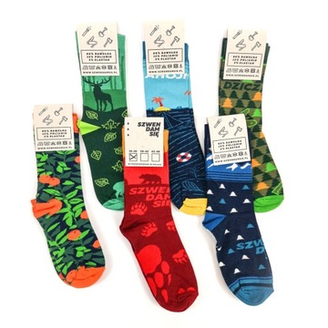 Разноцветные носки MOOSE ANIMALS DEER 39-42