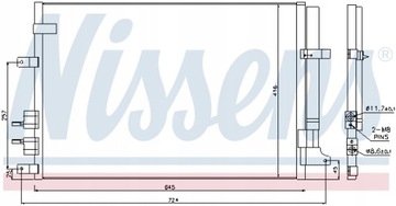 CHLADIČ KLIMATIZACE ALFA ROMEO 159 BRERA SPIDER (05-) 1.9 JTD / 613