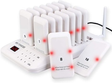 Retekess TD157 Kelner w Restauracji Bezprzewodowy System, 16 Pagers, 500M