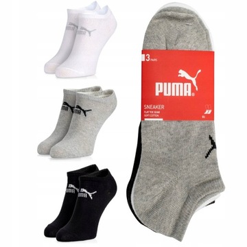 Skarpety PUMA SNEAKER MIX 3pack 39/42 oryginalne skarpetki stopki 3pary