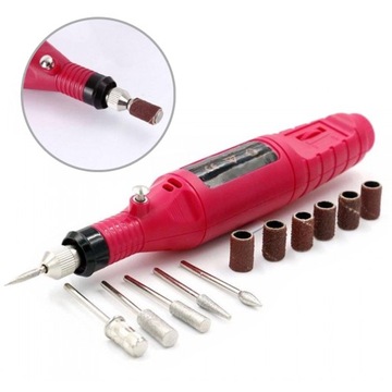 FREZARKA DO PAZNOKCI MANICURE 9W SIECIOWA + FREZY