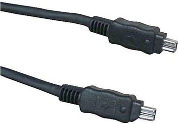 Кабель FireWire IEEE 1394, 2 м, черный, блистер с логотипом