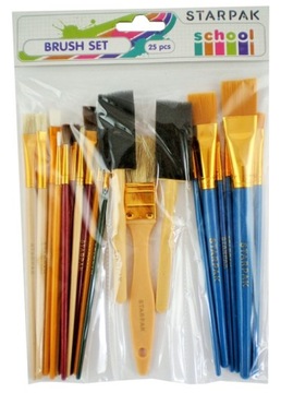 НАБОР КИСТЕЙ ДЛЯ КРАСКИ И КЛЕЯ /25 шт.