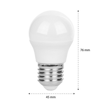 Светодиодная лампа E27 2835 SMD 5Вт шарик G45 230В 3 цвета