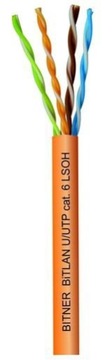 skrętka BITLAN U/UTP UTP 4x2x0,54 4x2x23AWG cat.6 BITNER LS0H TI0049 1m