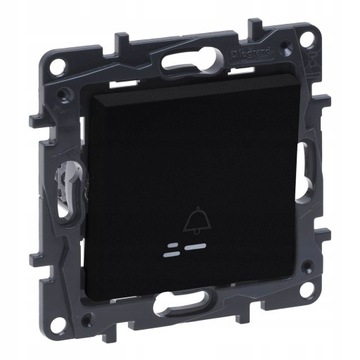 Przycisk dzwonek LED Czarny Legrand Niloe Step