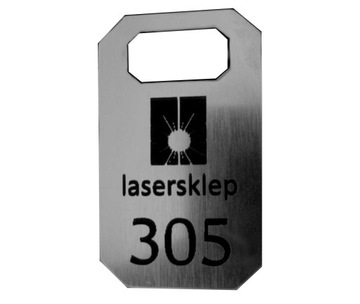 BRELOKI do kluczy z numerem nazwą logiem NUMERKI szatni DWUSTR 5x3 20 szt