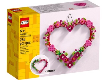 LEGO Okolicznościowe 40638 Ozdoba w kształcie serca - prezent na walentynki