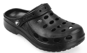 4458 CZARNE LEKKIE KLAPKI CHODAKI PIANKOWE 43