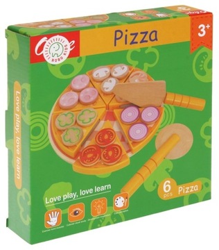 Деревянная пицца для резки с помощью ножей на липучке