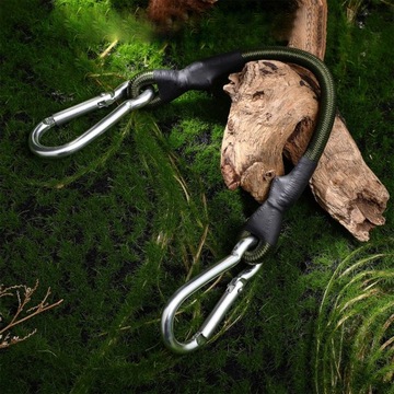 -Bungee Cords with Carabiner Hooks Ties Luggage Straps Mult Use Cable 60cm