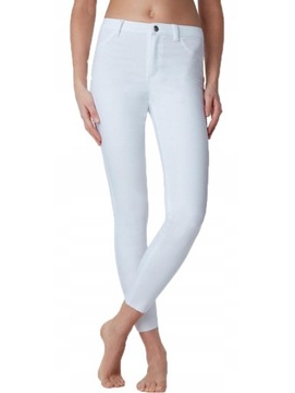 CALZEDONIA Spodnie JEANS legginsy S / 36 białe