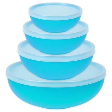 PLASTIKOWE MISKI POJEMNIKI NA ŻYWNOŚĆ ZESTAW 4SZT