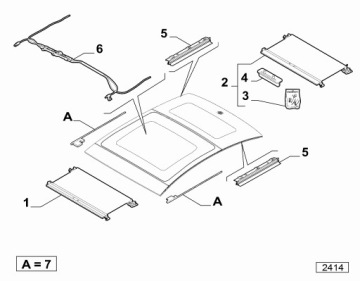 Тросы панорамного люка на крыше Giulia L/R