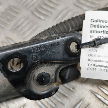 BMW 3 F30 F35 F31 2015 PRAVÁ STRANA TLUMIČ KRYT ZADNÍ KUFRU