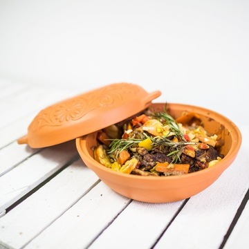 КРУГЛЫЙ РИМСКИЙ ГОРШОК ГЛИНЯНЫЙ СУДНО 4л 770605