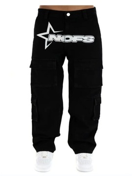 American pop NOFS letter print pants Men Pants Y2k