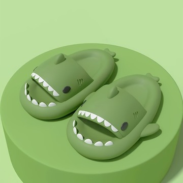 Противоскользящие шлепанцы Cartoon Shark, легкие, быстросохнущие шлепанцы