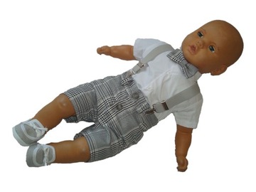 КОМПЛЕКТ ЛЕТНЕЙ ОДЕЖДЫ / КРЕЩЕНИЕ / СВАДЬБА / ШОРТЫ 92