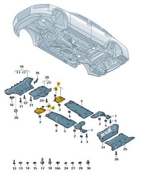 OSŁONA DOLNA PODŁOGI PODWOZIA LEWA AUDI A8 D4 ASO ORYGINAŁ NOWA