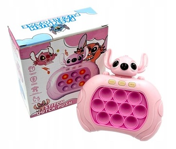 POP IT POPIT GRA ZRĘCZNOŚCIOWA ELEKTRYCZNA ANTYSTRESOWA Stitch RÓŻOWA