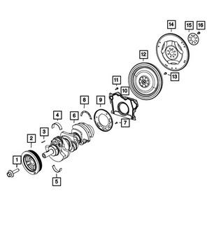 KOLO SETRVAČNÍK JEEP WRANGLER JL DURANGO RAM 3.6 V6 68376489AA