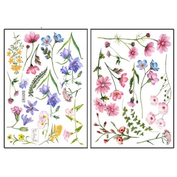 NAKLEJKI ŚCIENNE Z KWIATAMI USUWALNA APLIKACJA SZTUKA