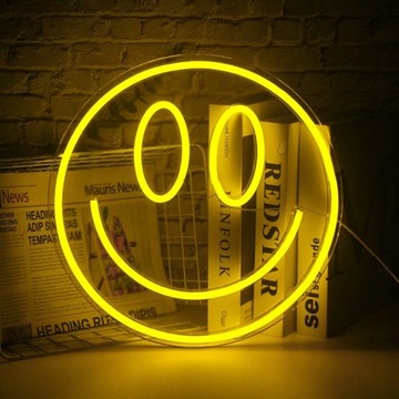 Smile face SYMBOLS sign LED lampka Wall neon