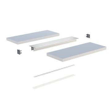 PROFIL LED ALUMINIOWY DO PŁYT GIPS KARTON GK TYP FALCO BIAŁY 3M Z KLOSZEM