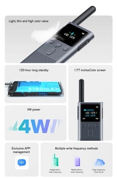 Модернизированная версия рации Xiaomi Walkie-Talkie 2S. Сверхлегкий и ультратонкий корпус.