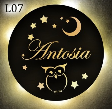 Светодиодный ночник с именем ребенка, дерево, 30 см.