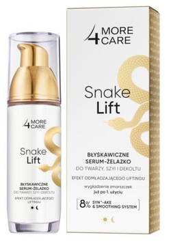 MORE4CARE SNAKE LIFT BŁYSKAWICZNE SERUM-ŻELAZKO DO TWARZY SZYI I DEKOLTU