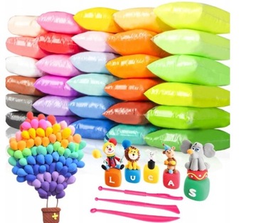 ВОЛШЕБНАЯ ПЕНОПЛАСТИЧНАЯ ГЛИНА 24 шт ПОЛИМЕРНАЯ ПЕНОГЛИНА