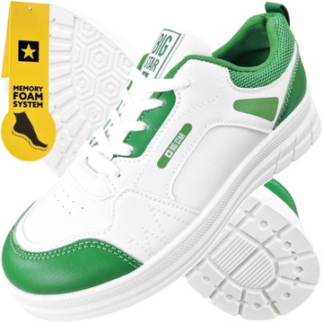Buty Damskie Big Star Wygodne Sportowe trampki Biało zielone NN274A486 39