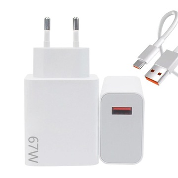 Ładowarka Zasilacz 67W USB, kabel USB-C, do Xiaomi