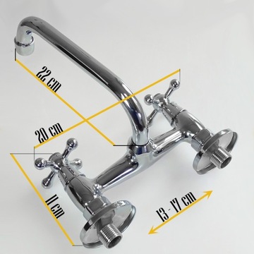 BATERIA UMYWALKOWA ZLEWOZMYWAKOWA ŚCIENNA KRAN DO UMYWALKI ZLEWU RETRO