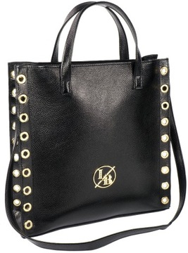 LAURA BIAGGI Damska Torebka ELEGANCKA Listonoszka SHOPPER A4 Czarna