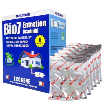 Bio7 Choc starter + Bio 7 Entretien 480г БАКТЕРИИ ДЛЯ Септика ЭКО Экоген 6М