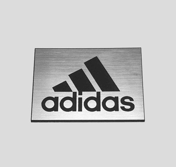 ADIDAS naklejka emblemat 90 x 66 mm*SREBRNA